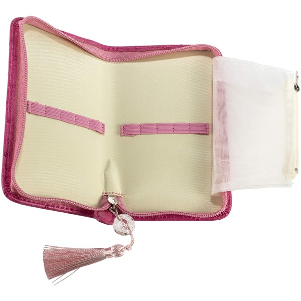 Tulip Crochet Hook Case with Tassels, Pink, One Size