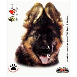 4R Quattroerre.it 8020 Sticker Dog German Shepherd Puppy 13.5 x 16 cm