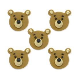Teddy Bear Face Sugarcraft Toppers