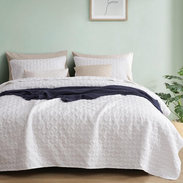 PHF Lightweight Quilt Set King Size, 3PCS Ultra Soft Ultrasonic