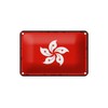 Tin Sign Hong Kong Flag 18 x 12 cm Retro