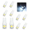 KUQUTIDY 10PCS 194 T10 168 LED Bulb White W5W 2825
