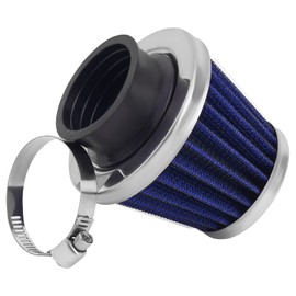 AHL Universal Motorcycle Air Filter, 39 mm Double Layer Steel Filter for GY6 Moped Scooter Dirt Bike Motorcycle 50cc 110cc 125cc 150cc 200cc GY6 Moped Scooter ATV Dirt Bike Pocket Bike (Blue)