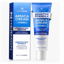 Hermon Arnica Bruise Cream for Sensitive Skin – Vitamin K Cream for Face & Under-Eye Bruising, Swelling & Thin-Looking Skin – Arnica Montana Hydrating Moisturizer 2 Oz