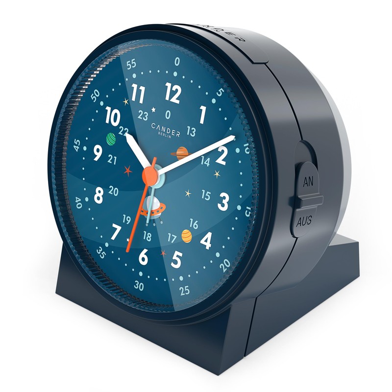 Cander Berlin MNU 1209 A Children's Alarm Clock Silent Astronaut