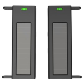 HTZSAFE Solar Wireless Outdoor Photoelectric 2 Beam Sensor Waterproof(IP66) Wireless Transmission Range Up To 1/4Mile Infrared Detection Range Up To 190 Feet