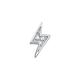Thomas Sabo Single Stud Earrings Lightning 925 Sterling Silver H2217, Silver, Cubic Zirconia