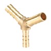 sourcing map 8mm x 6mm x 8mm Hose ID Brass