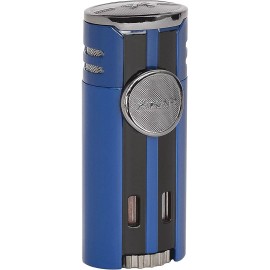 Xikar High Performance HP4 Diamond Quad Flame Cigar Lighter, Blue