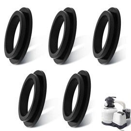 Flanliy Pool O-Oring for Intex, 5 Pieces Pool Rubber Sealing Rings Rubber Seal Round Pool Accessories for Intex Sand Filter Pump Replacement Parts 26323CA, 26323EH, 26331CA, 26331EH, 26337EH