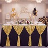 Moukeren 6 ft Gold Sequin Tutu Table Skirt Teacher Table