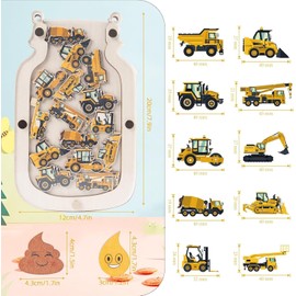 40 Pcs Reward Jar for Kids Classroom Reward Chart Toddlers Construction Themed Potty Training Rewards Incentive Behavior Responsibility Chart for Boys Girls