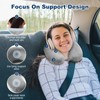 GDEOUP Travel Pillow 100% Pure Memory Foam Neck Pillow Airplane