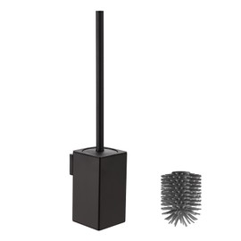 BVL BVL Toilet Brush and Holder Black Toilet Bowl Brush for Ceaning with Stainless Steel Handle Wall Mounted