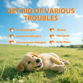 Dog Allergy Relief Chews- Itch Relief for Dogs, Dry Skin & Coat Supplement