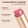 3 Color Rose Eyeshadow Stick (Sparkling rose color)