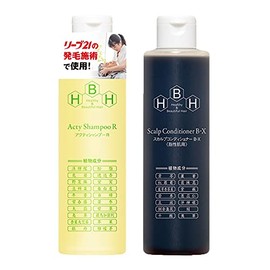 Hair Growth Specialty Leave 21 Active Shampoo R & Scalp Conditioner B-X Set for Oily Skin, 6.8 fl oz (200 ml) Each, Unisex