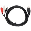DIN 8 Pin to 3.5mm 2 RCA Cable Male to