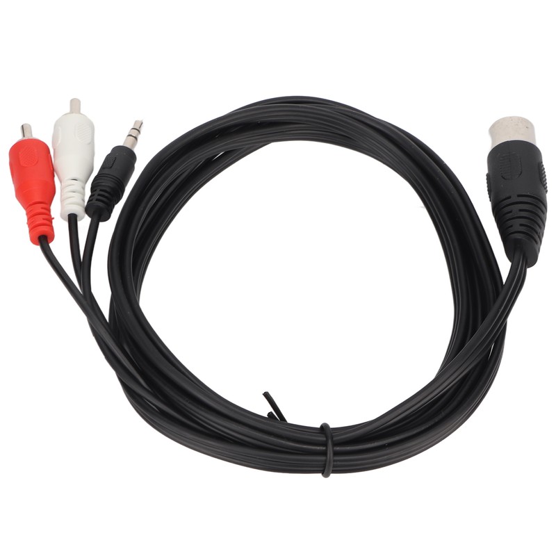 DIN 8 Pin to 3.5mm 2 RCA Cable Male to