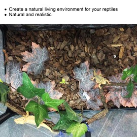 Reptile Corner Branch, Terrarium Plant Decoration with Suction Cup, Durable Imitation Bendable Jungle Reptile Climbing Branch for Amphibian, Lizard, Snake, Gecko Habitat