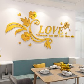 Love Wall Sticker 3D Wall Sticker Interior Decoration Home Decoration Suitable for Bedroom Living Room Background Wall Art Sticker Wall Pictures