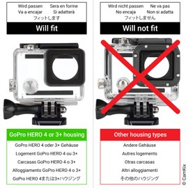 CamKix Diving Lens Filter Kit compatible with GoPro HERO 4 Black, Silver HERO+ HERO+, HERO and 3+ - fits Standard Waterproof Housing - Enhances Colors for Various Underwater Video and Photography Conditions - Includes 5 Filters for Vivid Colors, Improved