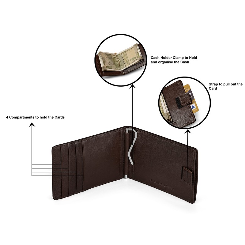 evalgo® Men’s Money Clip Wallet with Card Holders - Genuine