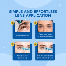 OptiWand 3 Pack Small Portable Soft Contact Lens Removal & Insertion Tools - Silicone Rubber Eye Lens Inserter & Remover Device with Pincher End & Finger Grips - Safe & Easy to Use, Travel Size 1.75"