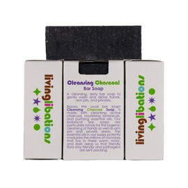 Living Libations Cleansing Charcoal Soap, 120g bar