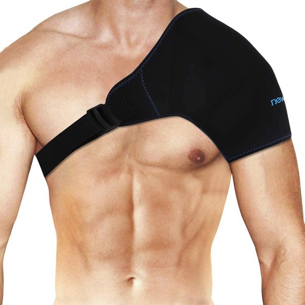 NEWGO Shoulder Ice Gel Pack Shoulder Support Cooling Pads Cold Hot Compress with Clamp for Sports Injuries, Frozen Shoulders, Joint Pain, Stiff Shoulder, Tight Muscles