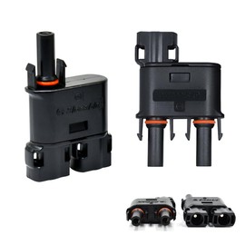 Slocable Solar T Junction Connector, IP68 Y-Connector Male/Female, MFF+FMM for Parallel Connection Between Solar Cells, 1 Pair (2-Way)