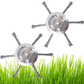 Weed Brush for Brush Cutter, Pack of 2 6 Inch Wild Herb Brush, Brush Cutter, Weed Brush, Trimmer Head for Garden, Grass Trimmer Head, Lawnmower, Power Tool (2 Pieces 6 Heads)