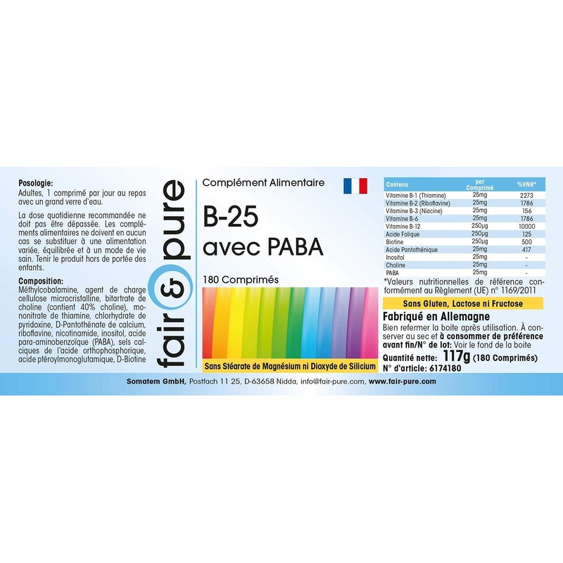 Fair & Pure® - Vitamin B Tablets with PABA -