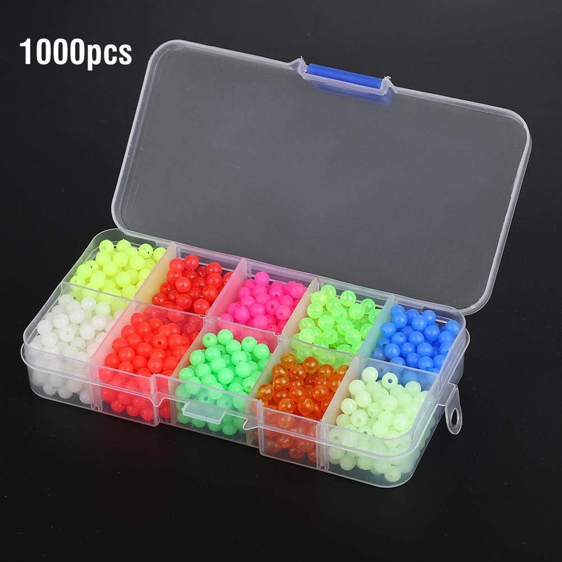 Pack of 1000 Plastic Box Bright Colour Fishing Glow Loose