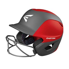 EASTON GHOST Softball Batting Helmet, Two-Tone Matt Red/Charcoal, Medium/Large