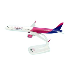 Model Airplane Wizz Air Airbus A321-200 HA-LGA in 1/200 Scale Plane Model for display with stand, push together Model Aircraft for collectors, 21cm length