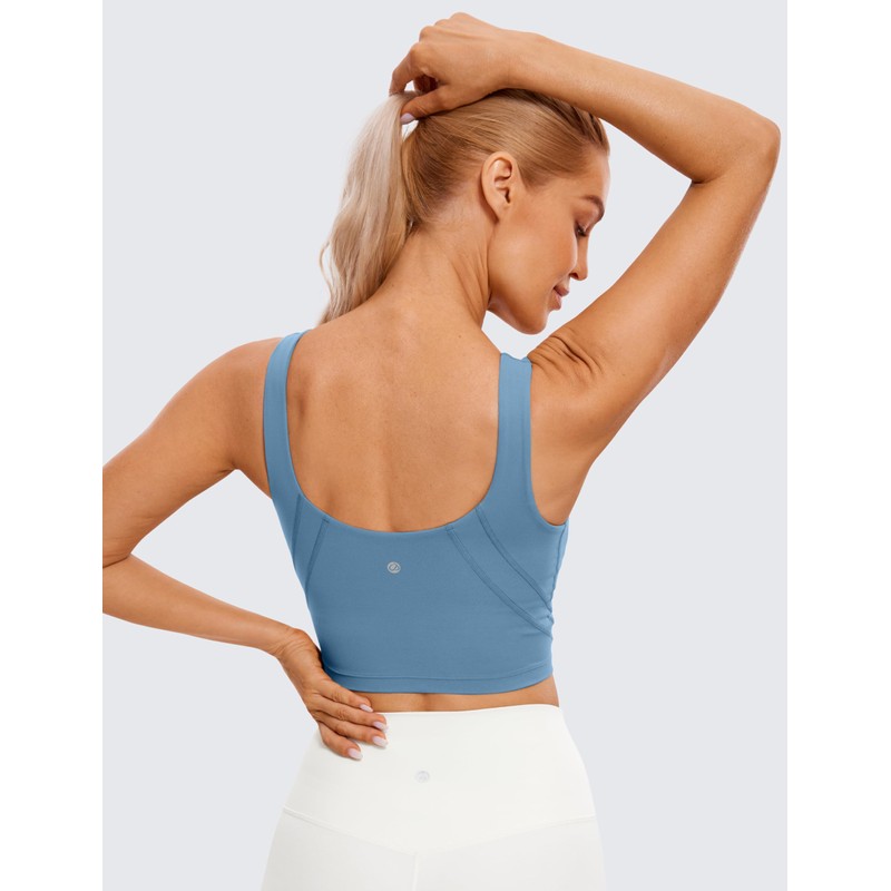 CRZ YOGA Butterluxe Womens High Neck Longline Sports Bra -