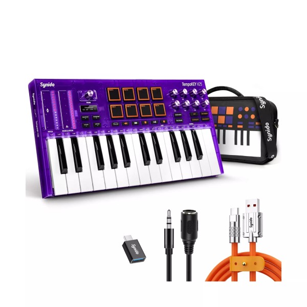 Synido MIDI Keyboard Controller Beat Maker Machine, 25 Key MIDI