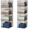 Stackable Closet Organizers and Storage Baskets, 4-Tier Closet Shelf Organizer