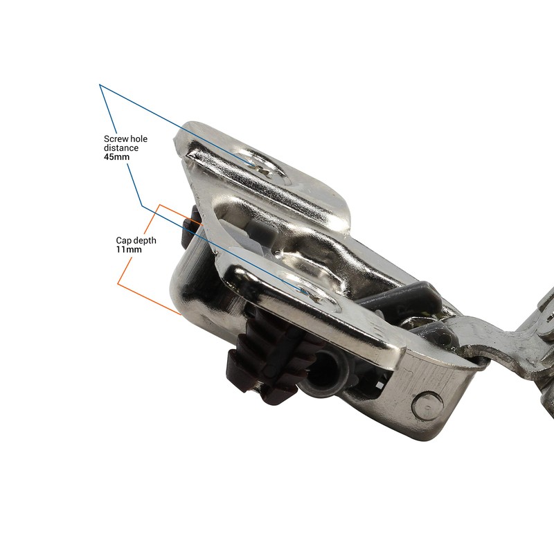 DTC 1-1/4" Overlay Soft Close 105 Degree 2 Cam Press