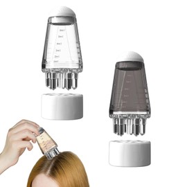 Hair Oil Applicator Bottle,2 PCS Scalp Oil Applicator,Oil Applicator Bottle for Hair,Root Comb Applicator Bottle,Scalp Massage Comb with Roller Ball,Mini Hair Raising Solid Hair Massage Tool
