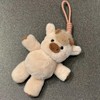Running Highland Cow Plush Keychain, 5.9 Inch Mini Bag Charm,