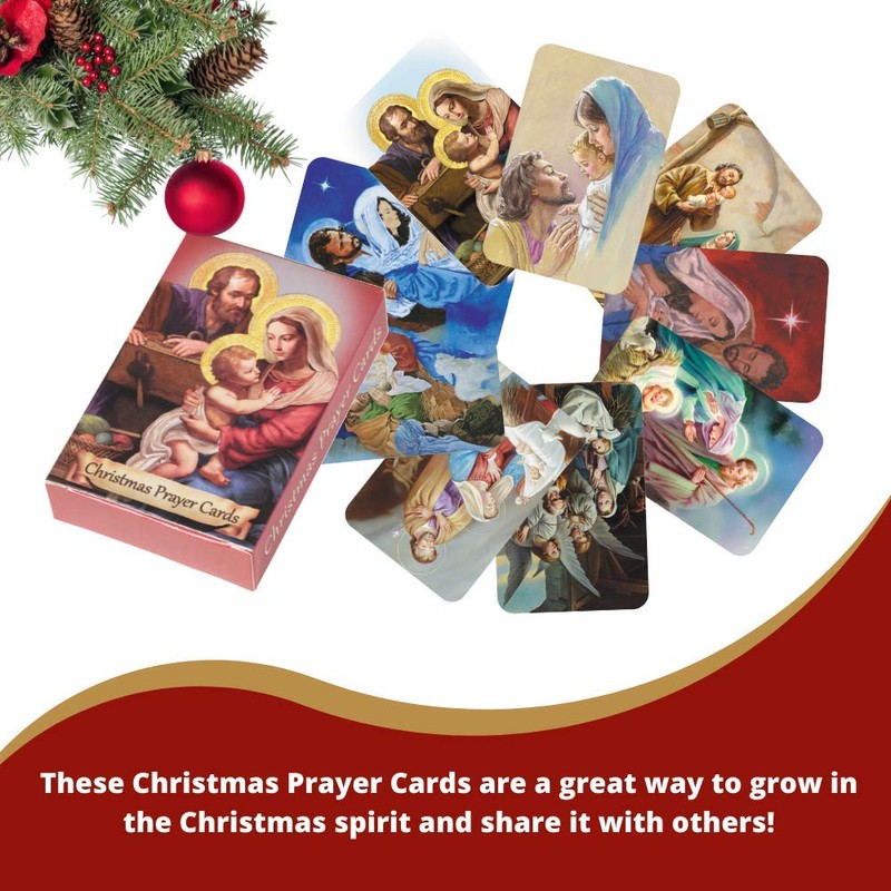 Christmas Prayers Wallet Card Assortment Bible Scripture, 54 Cards Per