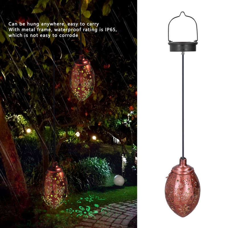 Solar Lantern IP65 Waterproof Plastic Iron Material Hanging Design Insect