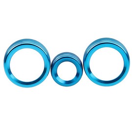 PolarLander 3Pcs/Lot Car Air Conditioning Rings Radio Volume Knob Ring Covers Decorative Circle Trim Low Match Blue