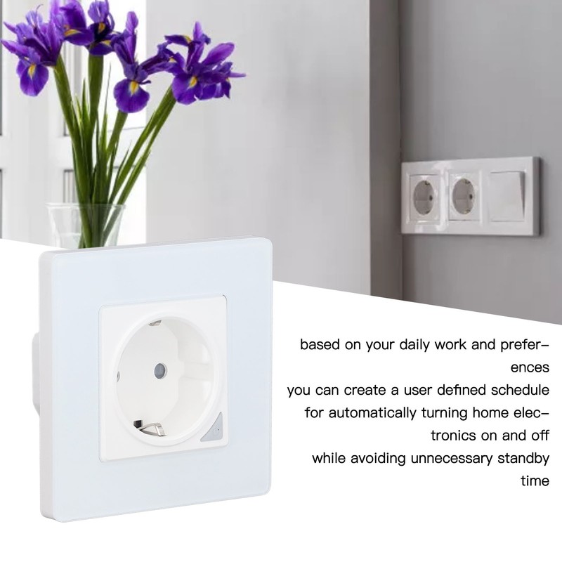 In Wall Smart Outlet 2.4GHz Wifi Socket Waterproof Remote Control