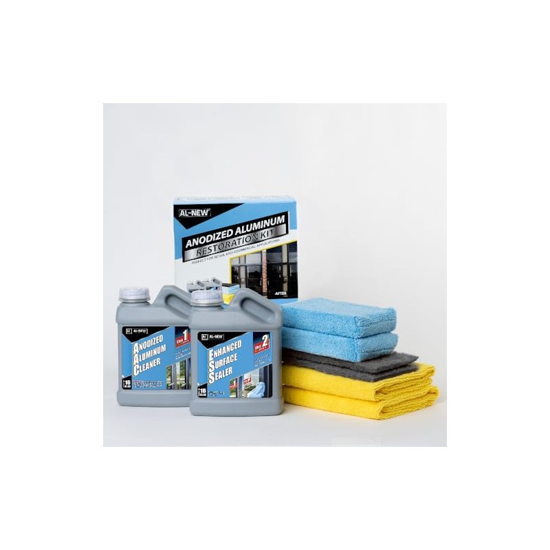 AL-NEW Anodized Aluminum Restoration Kit | Retail & Commercial Cleaner