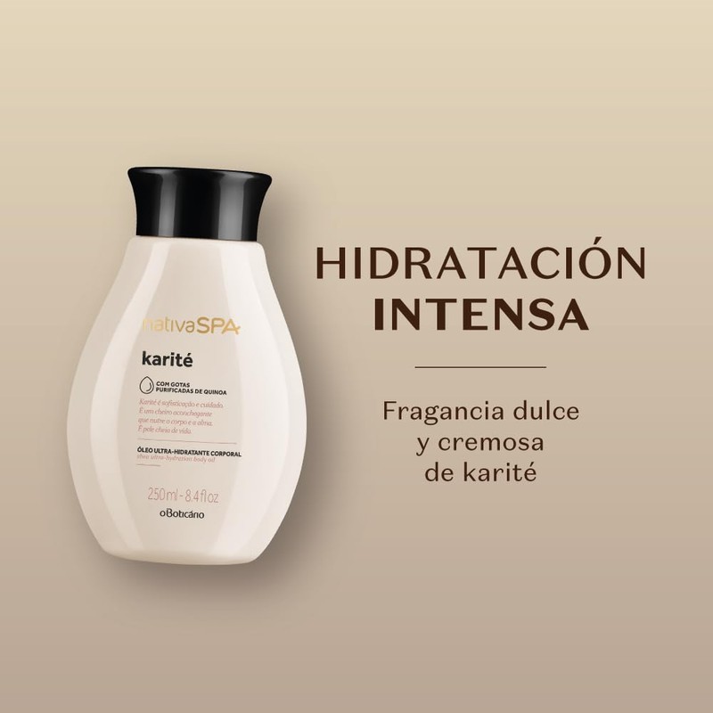 OBOTICARIO NATIVA SPA OLEO HIDRATANTE KARITE 6.8 fl oz (200