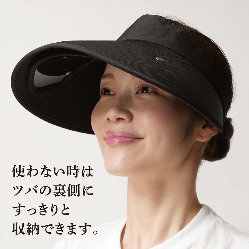 Alphax AP-444107 Women's UV Protection Glass Visor, Shine, Black