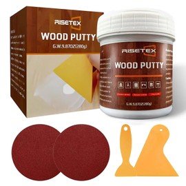 Wood Filler Putty,9.87 oz White Wood Filler Stainable and Paintable,Wood Putty,Wooden Repair Kit for Quickly Repair Any Breaks,Cracks, Chips and Defects in Wooden Furniture,Easy to Use and Sand